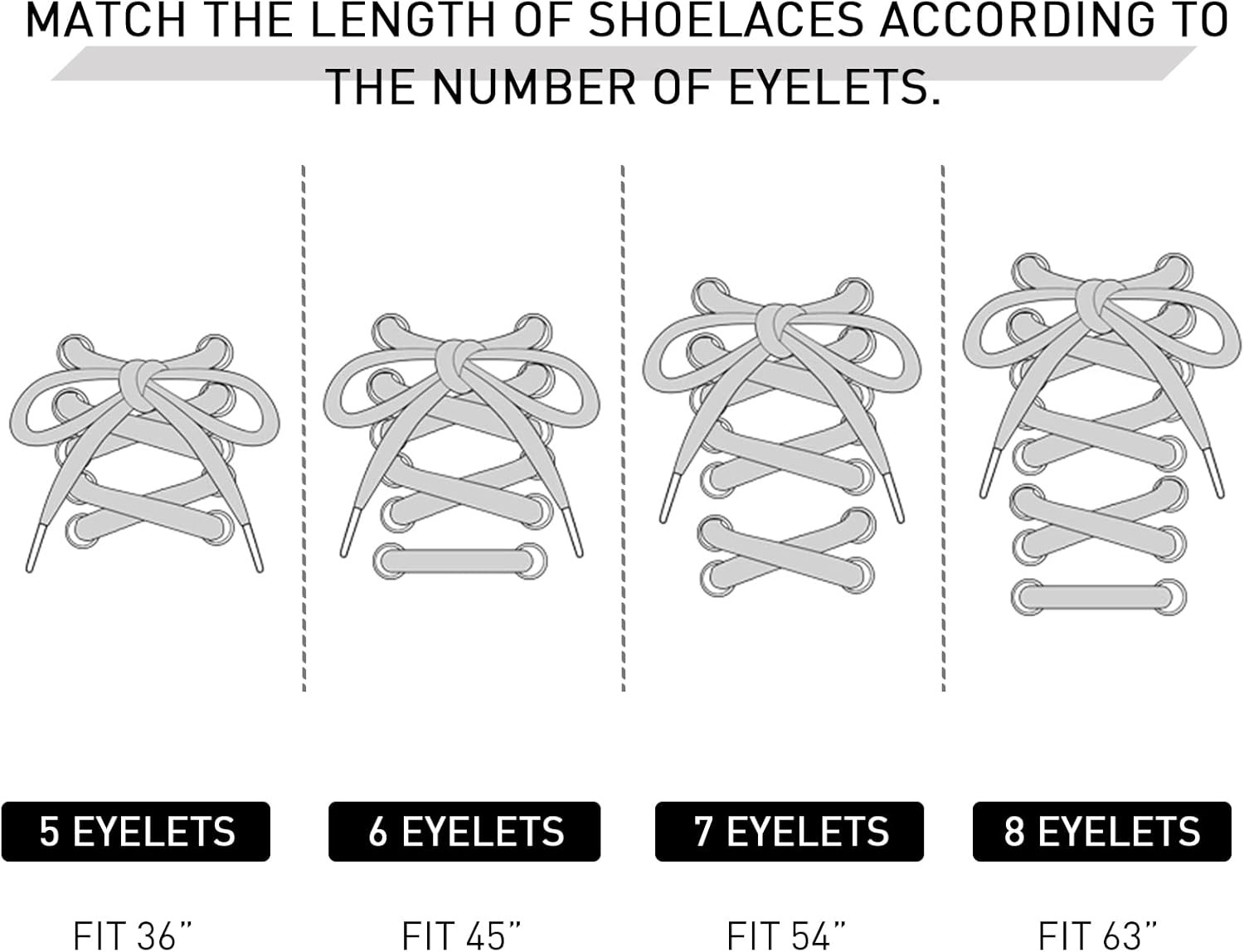 2 Pairs 5/16″ Flat Elastic Shoe Lace, 27″-72″ Length Stretch Shoelaces Strings R