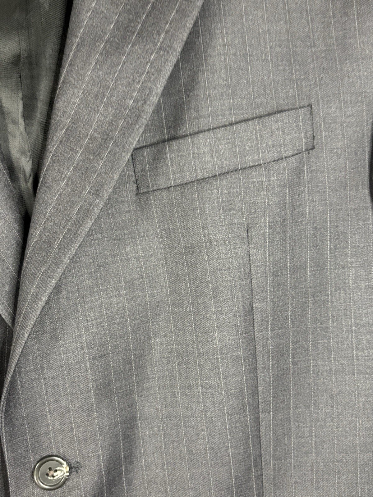 Lauren Ralph Lauren Dark Gray Blazer Mens Sz 44R 2 Button Wool Sport Coat Jacket