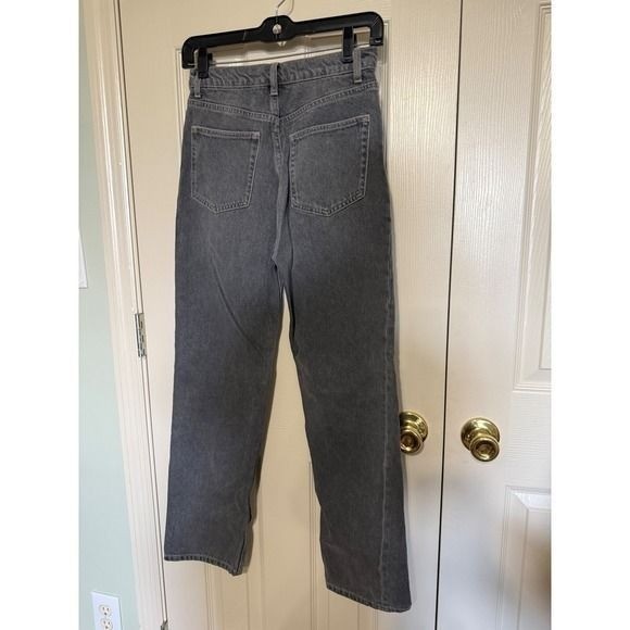 Reformation Yosemite High Rise Straight Leg Jeans Red Dragon Black 26