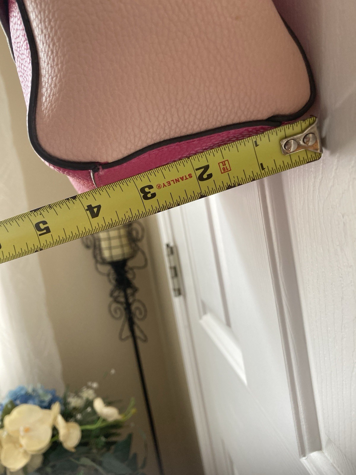 Liz Claiborne Pink Red Beige Colorblock Small Crossbody Satchel Zip Pockets