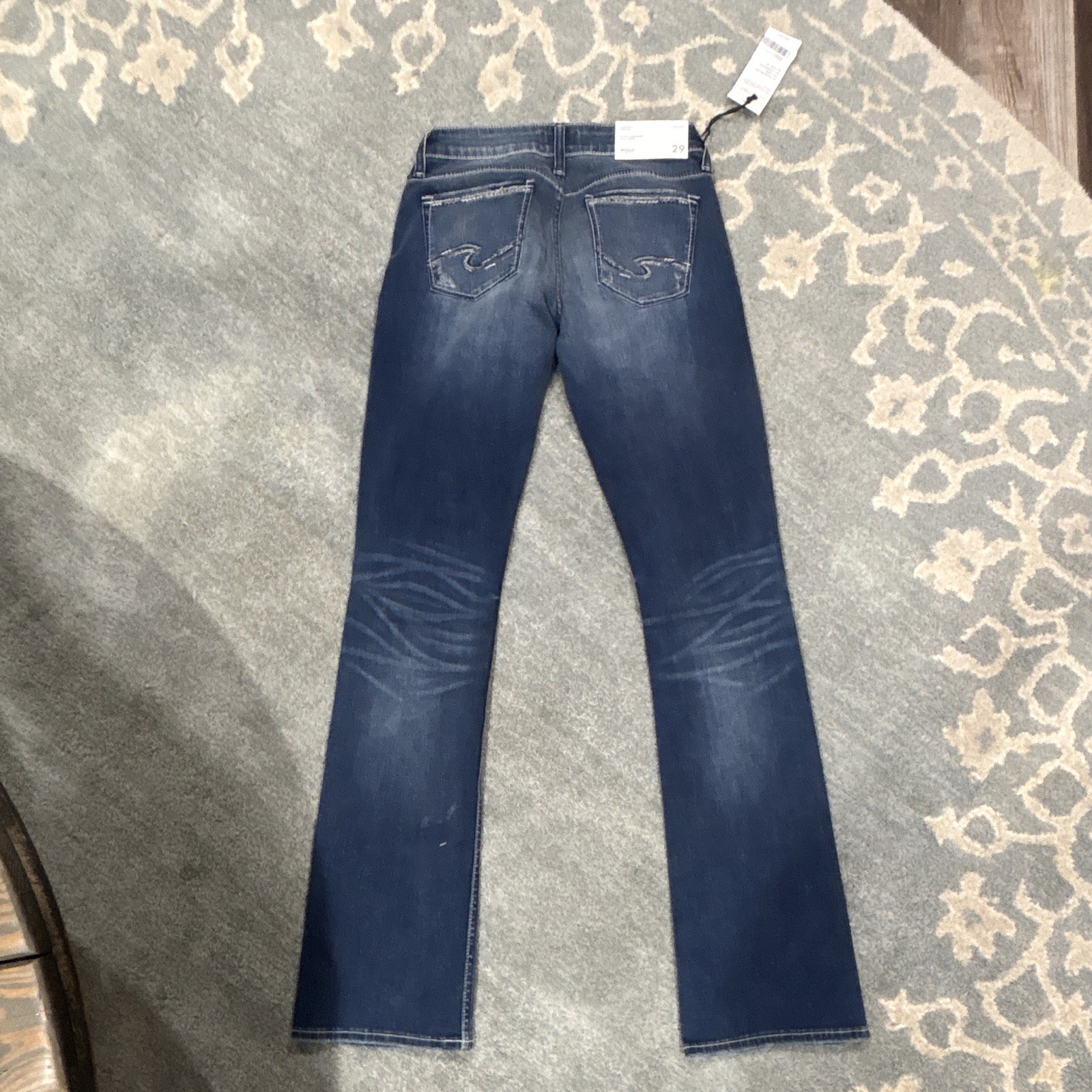 Silver Tuesday Jeans Bootcut Jeans Slim Fit Mid Rise Blue Denim Dark Wash