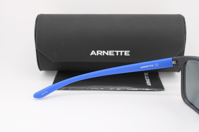 NEW ARNETTE AN 4323 287655 BLACK BLUE AUTHENTIC SUNGLASSES 59-17
