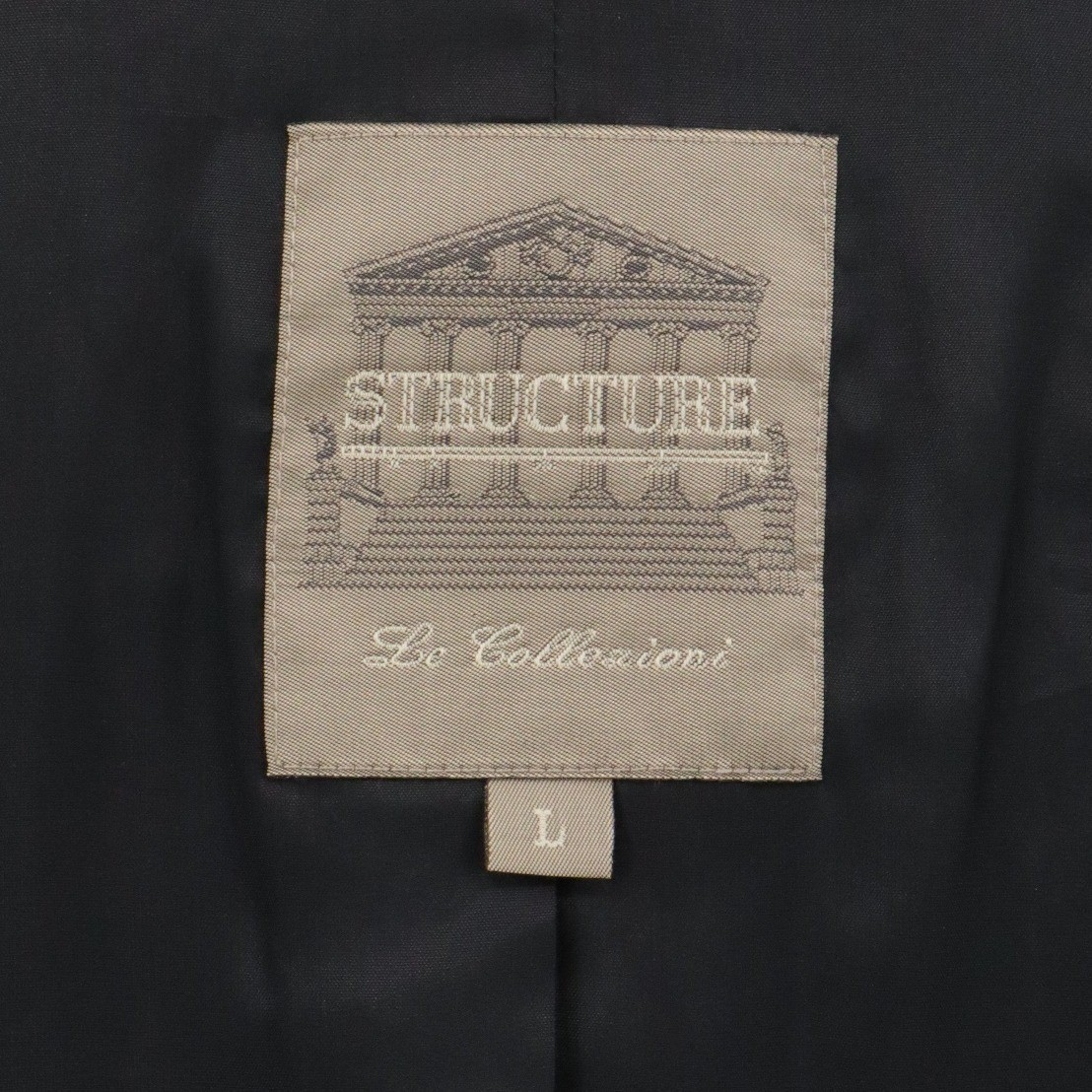 STRUCTURE Le Collezioni Mens Black Wool Blend Blazer Jacket Size Large Italian