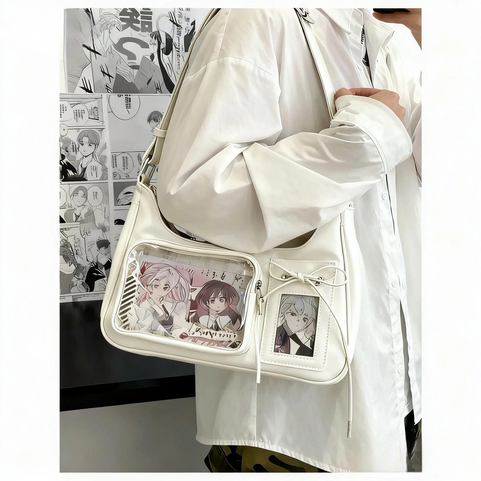Y2k Harajuku Shoulder Bag Women Korean Transparent Ita Bag School Crossbody Bag