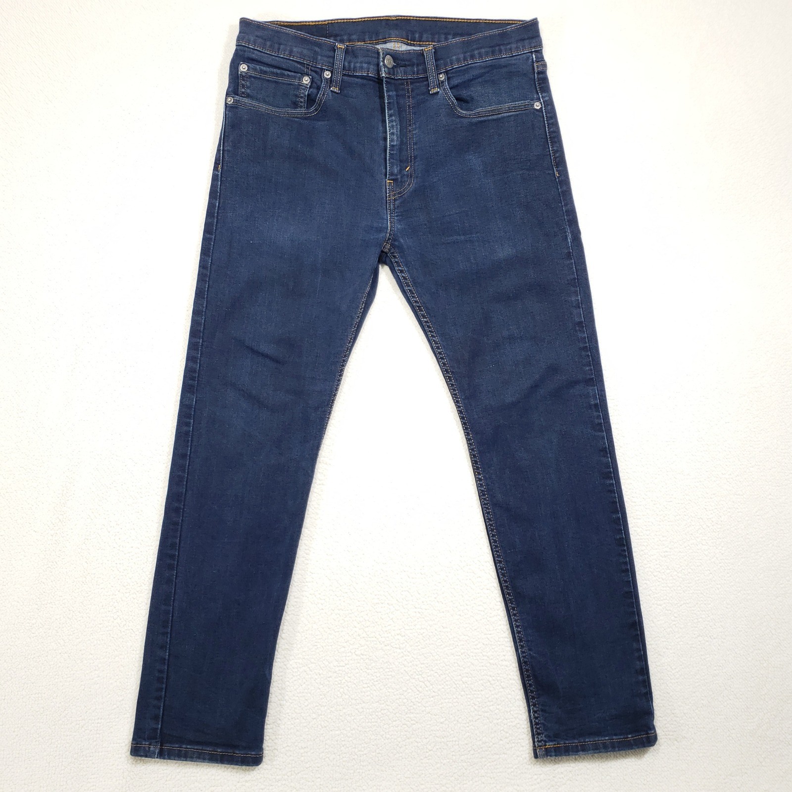 Levi’s 502 Taper Jeans Mens 34×30 Dark Wash Blue Stretch Denim 29507-0036