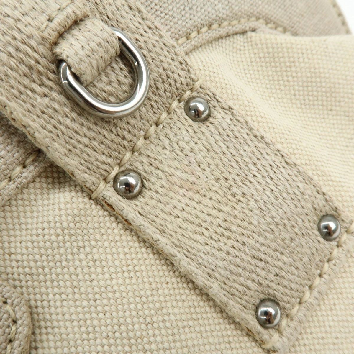 PRADA Mistolino Boston Bag Hand Bag Natural BN1886 Authentic Used
