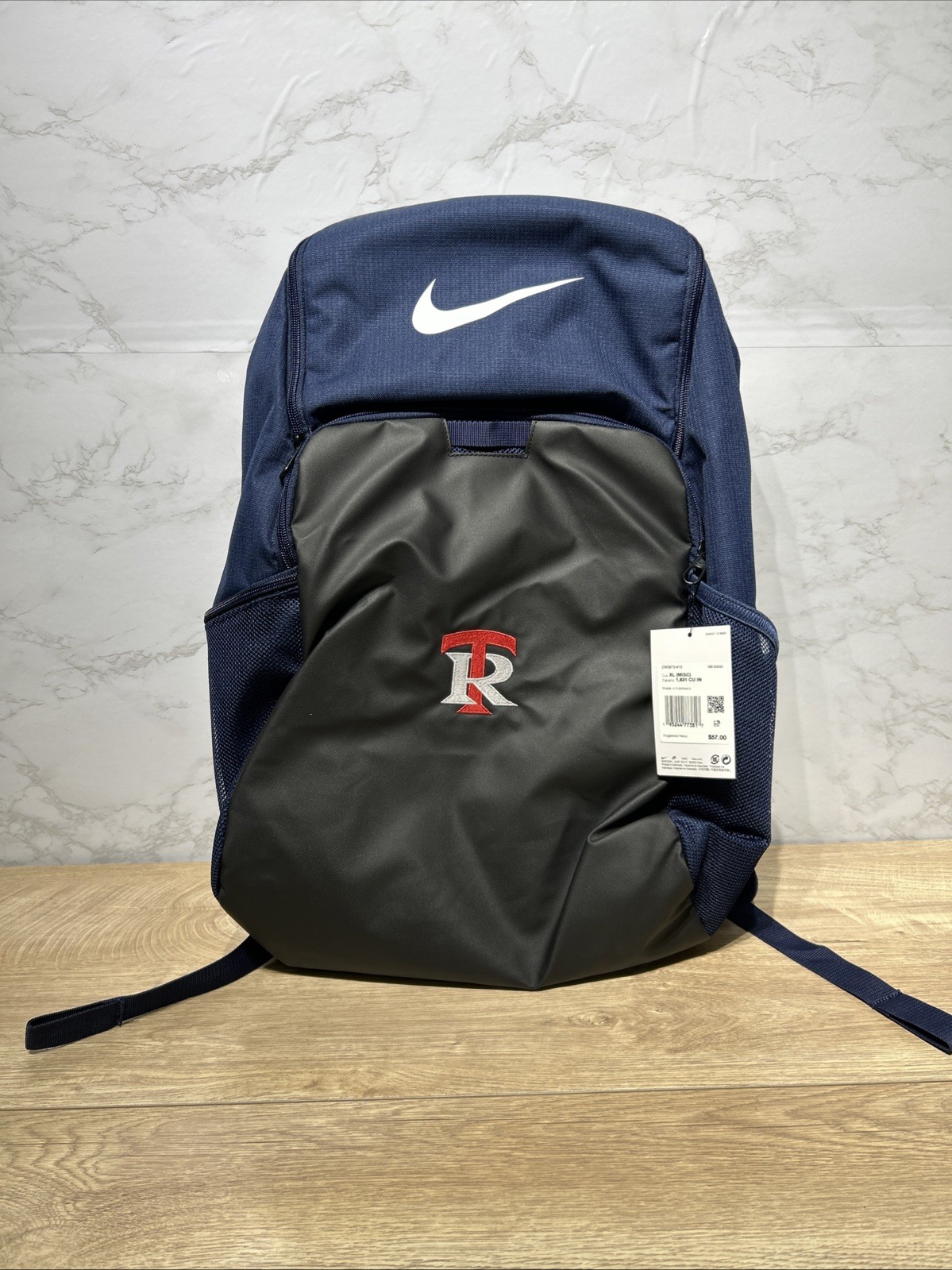 Nike Brasilia 9.5 Training Backpack XL 30L Navy Black Tiempo DM3975-410 New