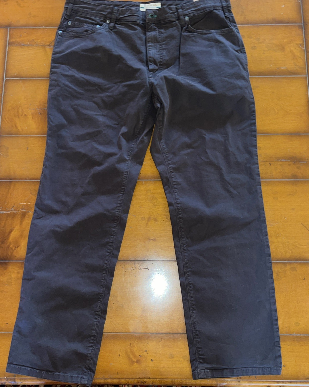 Orvis Mens 38×30 Bark/brown Five Pocket Stretch Twill Pants
