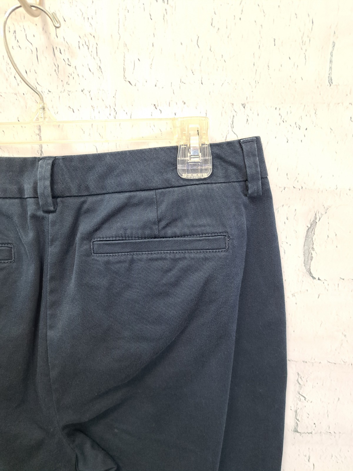 Sz 10 Lands End navy or black cotton straight leg pants