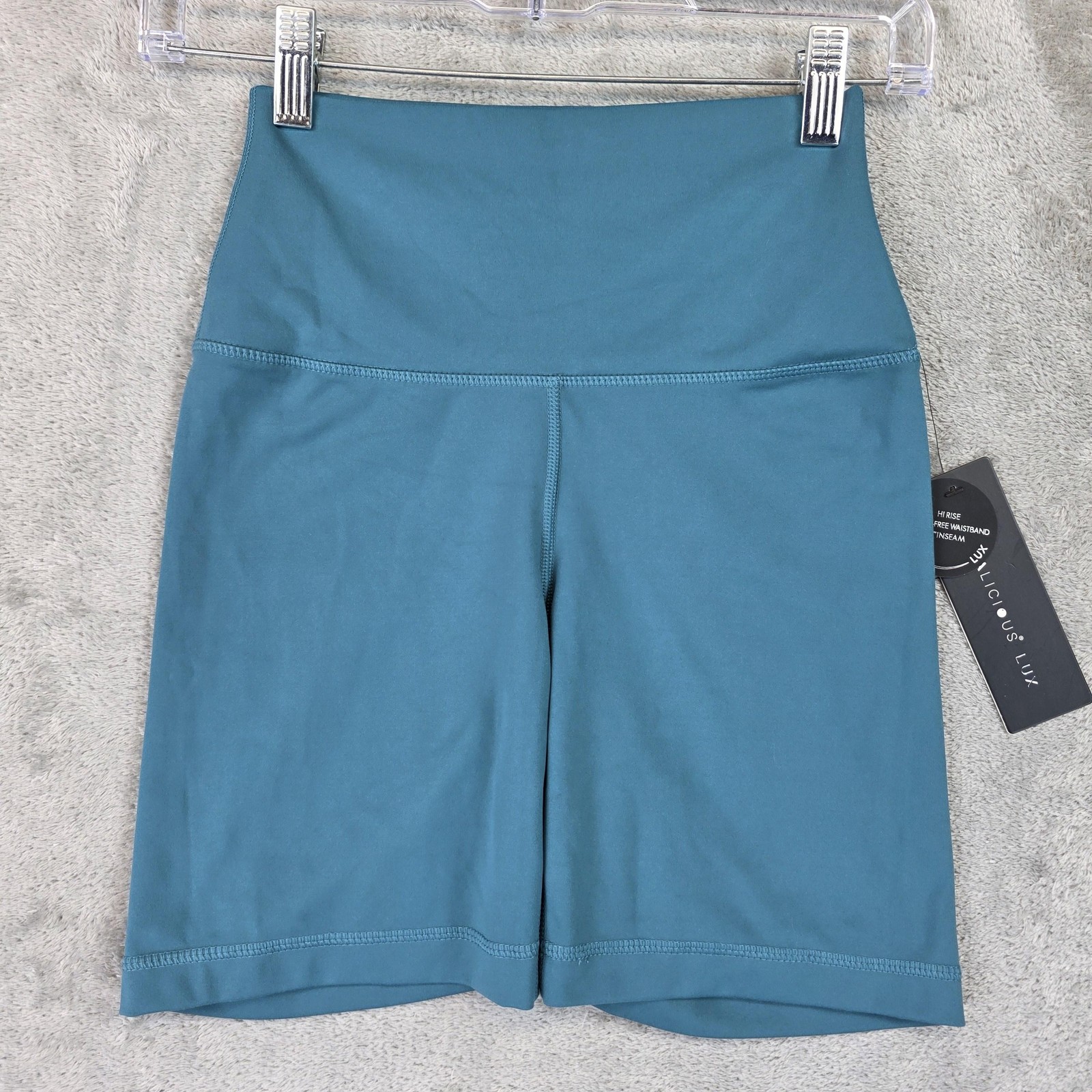Yogalicious Lux Biker Shorts Womens S Blue 7 In High Rise Yoga Gym Athletic