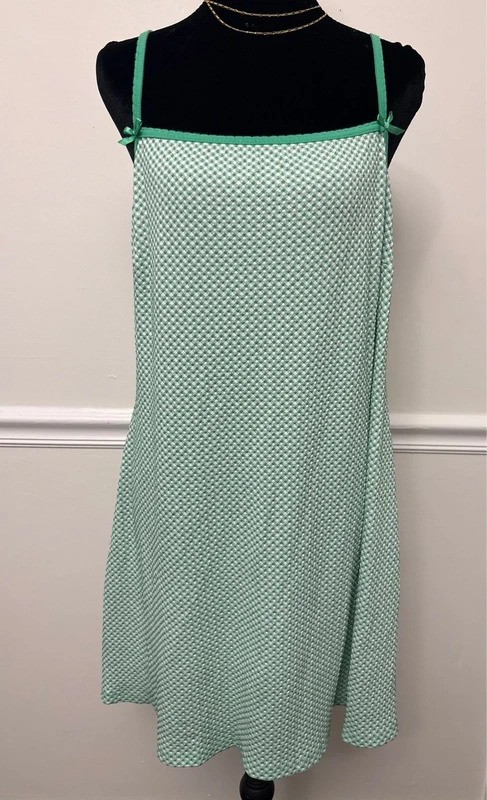 Wild Fable Green Gingham Cami Mini Dress | Coquette Cottagecore | Size Large