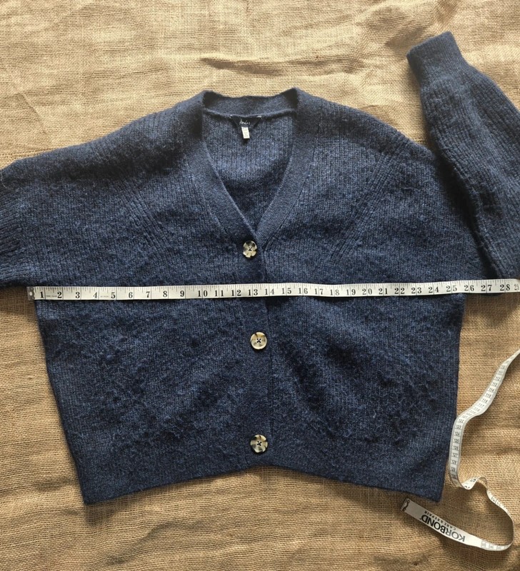 Joules “Samantha” Navy Wool Blend Cardigan | Size 14 | Cottagecore Aesthetic