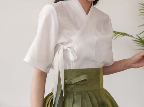 Handmade Korean Modern Hanbok Daily Blouse