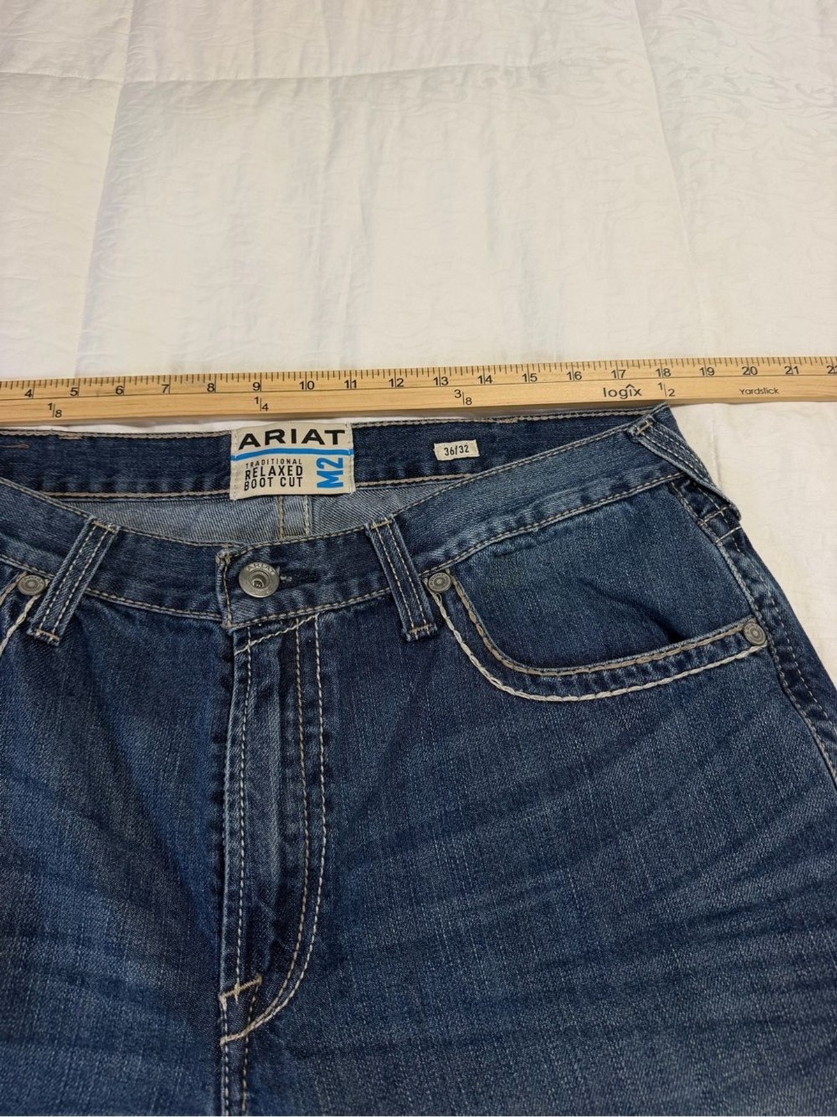 Ariat M2 Traditional Relaxed Boot Cut Jeans Mens 36×32 Cassidy Western Cowboy