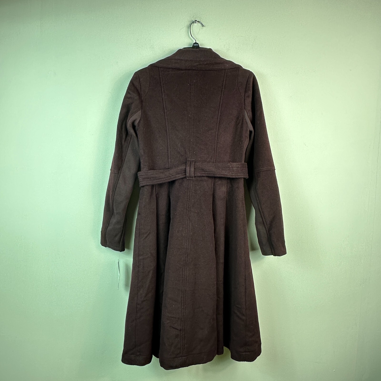 BCBGeneration Womens XS Burgundy Zip Up Mid Thigh Length Coat NWT CS13