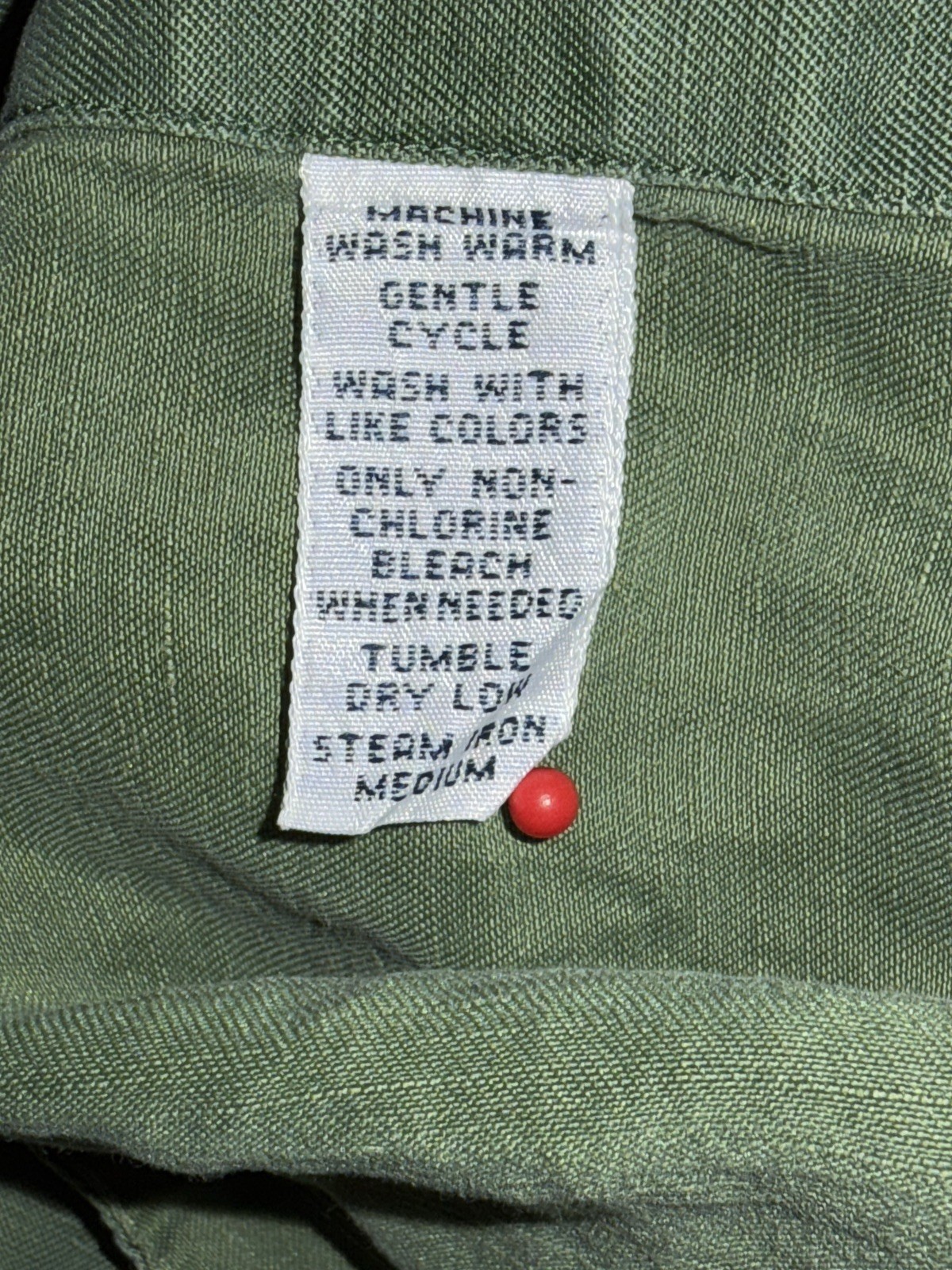 Vintage Polo Ralph Lauren Blake Silk Linen Sage Green Button Down Men’s Large