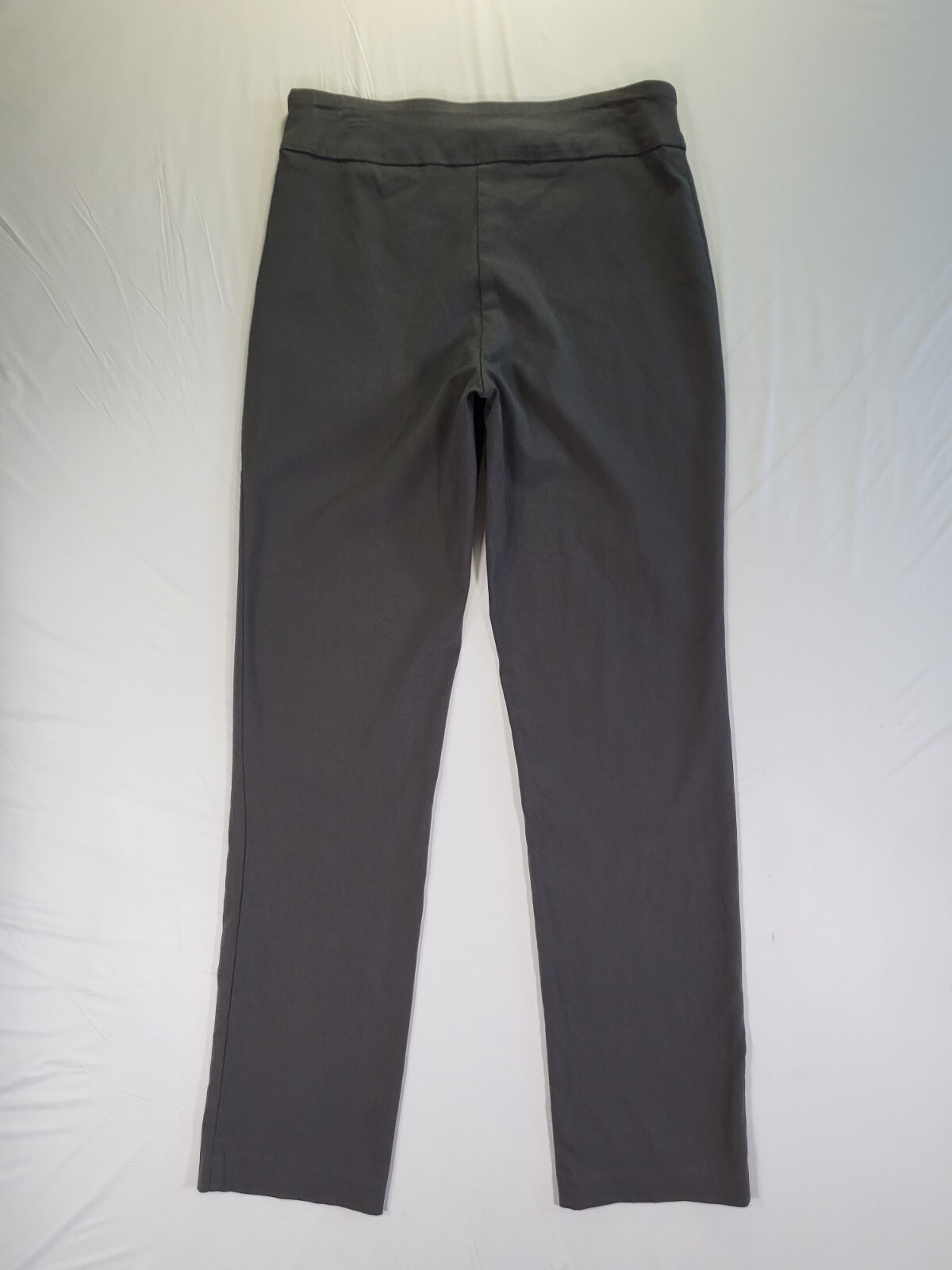 Roz & Ali Womens Pants Pull On Size 4 Stretch W/ Tummy Panel Gray (No Pockets)