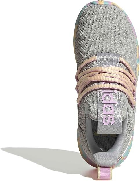 Adidas Unisex kidsLite Racer Adapt 7.0, Grey/ Orange Tint/Bliss Lilac,4