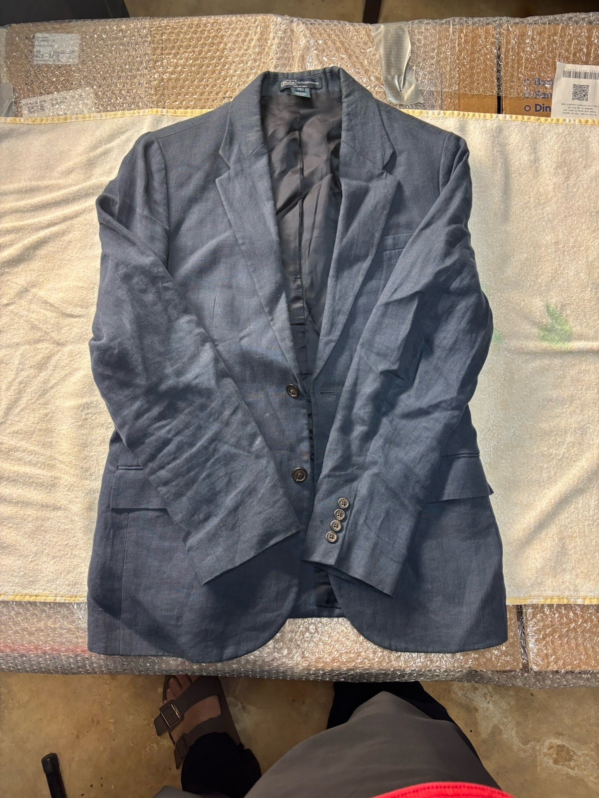 Polo Ralph Lauren Made In Italy Boys Size 20/Xl Blazer 100% Linen Sport Coat
