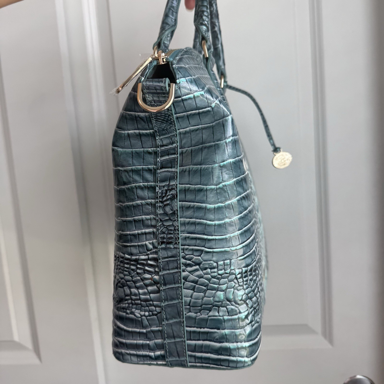 Brahmin Large Duxbury Satchel Spearmint Ombre Melbourne Leather
