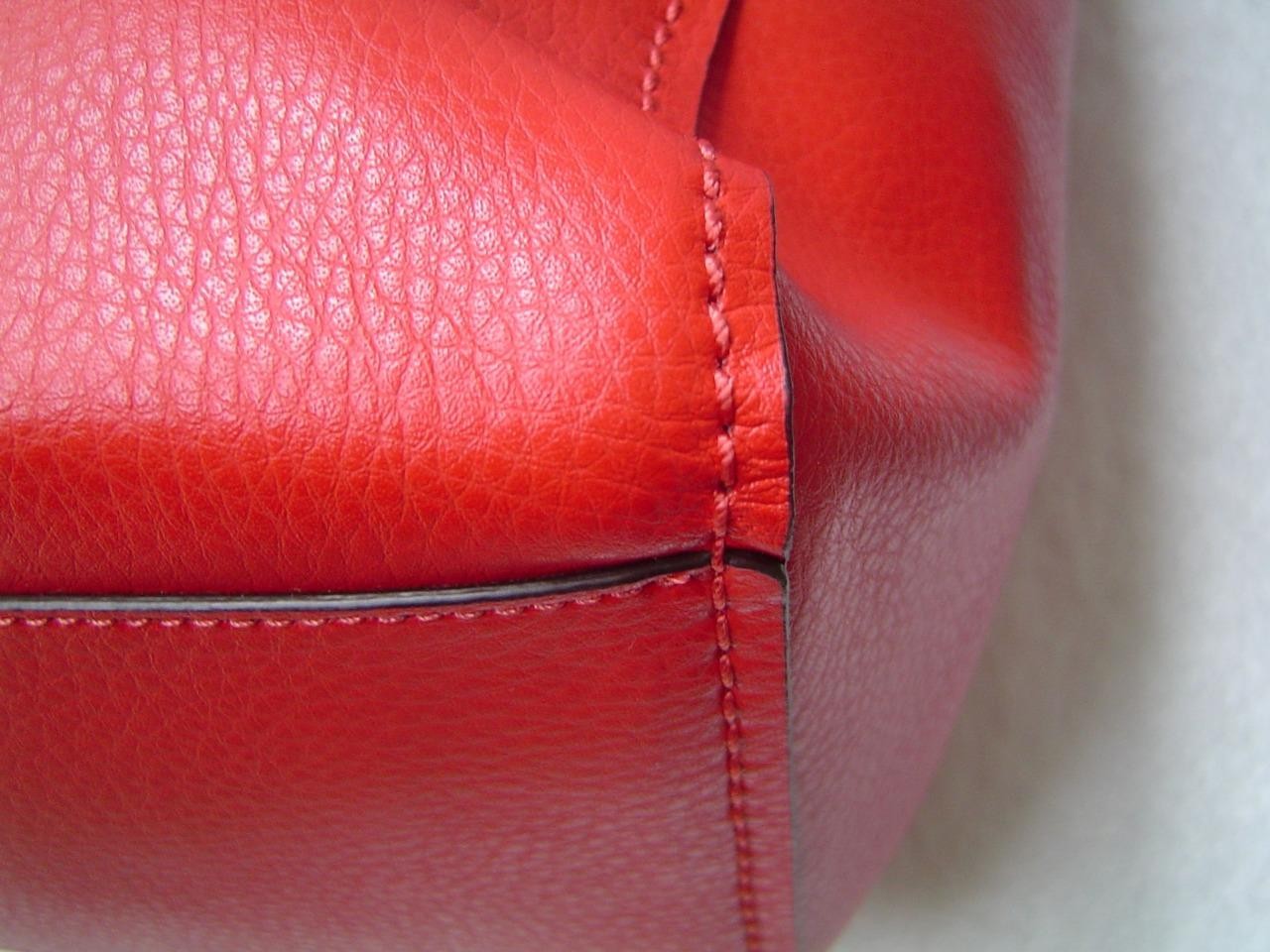 AUTHENTIC COACH RED LEATHER DERBY TOTE #58660 EUC/LN