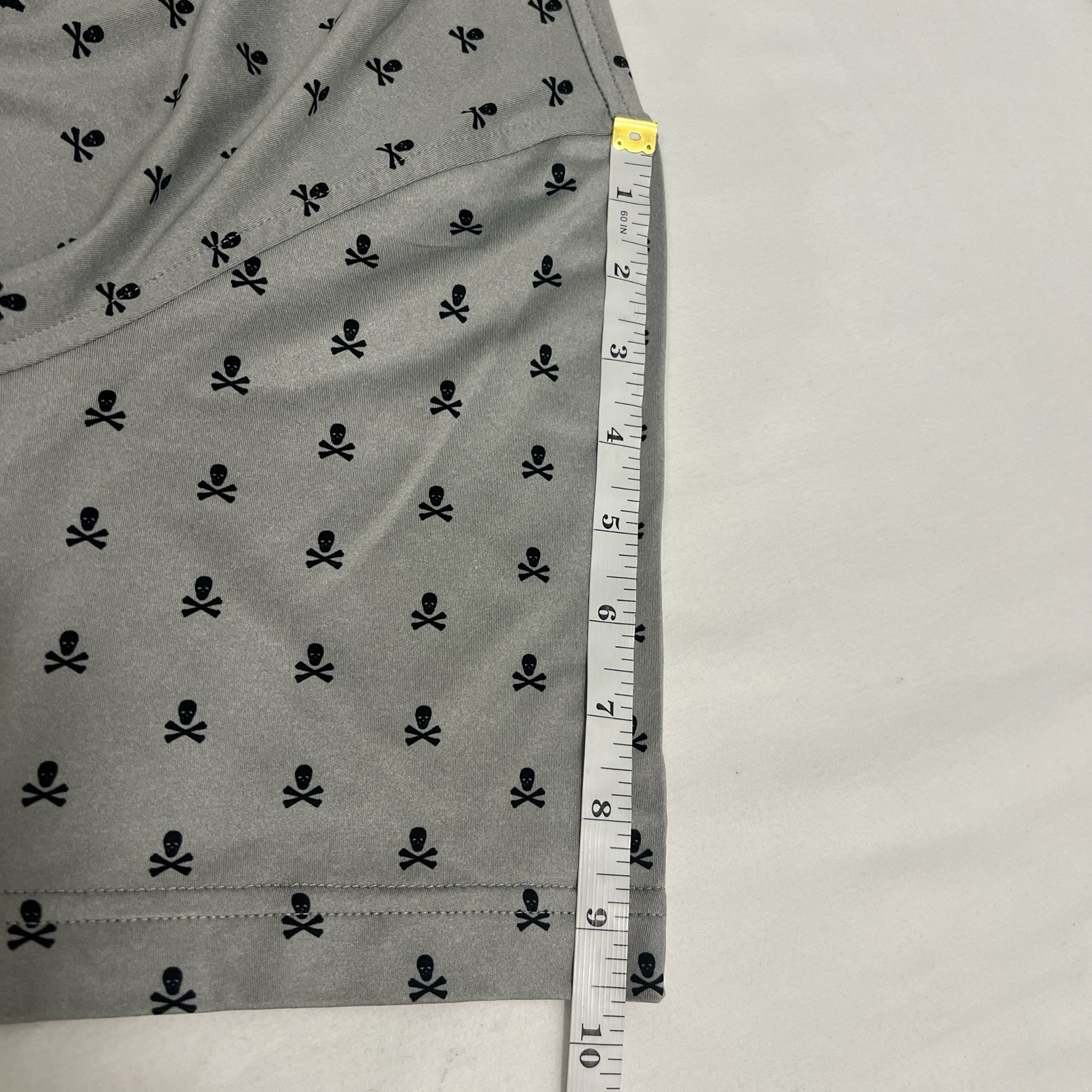 Peter Millar x Torrey Pines Summer Comfort Skulls Geo Polo Shirt Men’s M Gray