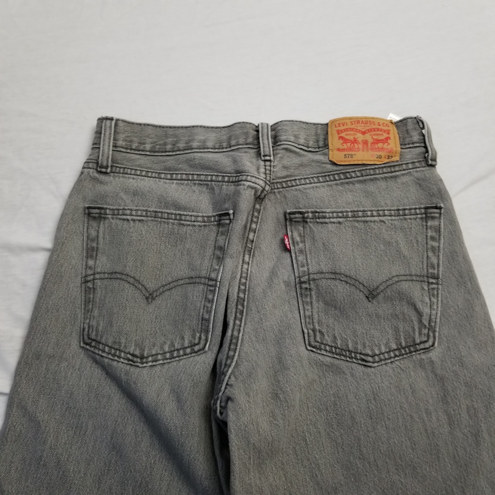 Levis 578 Jeans Mens 30×32 Fit 30×29 Gray Baggy Wide Leg Skater Y2K 90s Denim