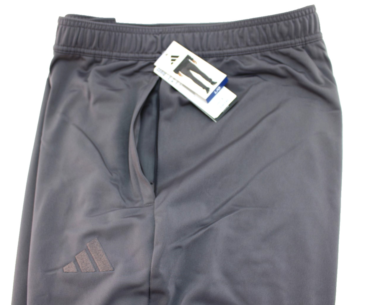 NWT ADIDAS Tricot Men’s XXL Gray / Gray Embroidered Logo 12″ Leg Zip Track Pant