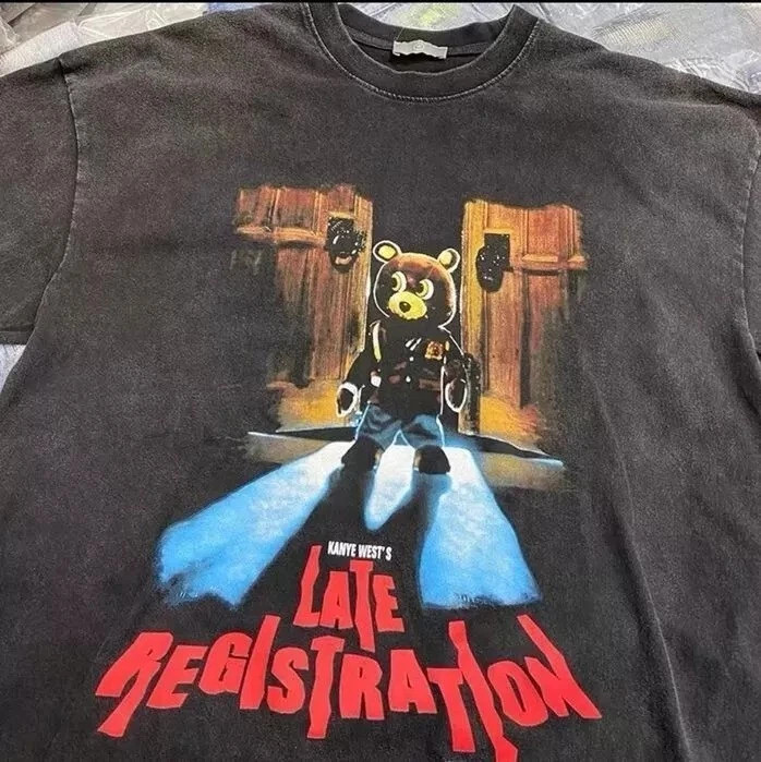 Kanye West Ye Late Registration Black T shirt vtg Gift For Fan QT1827