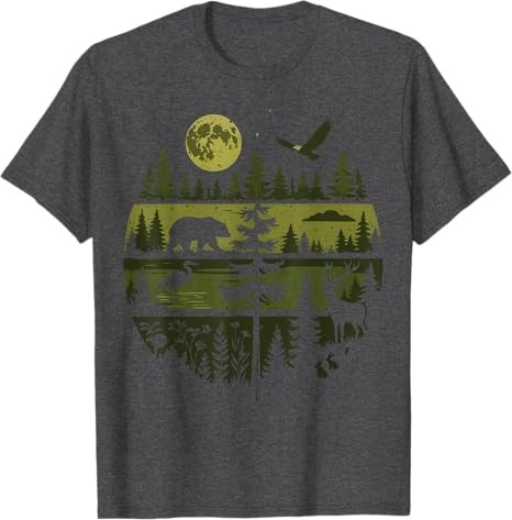 Retro Forest Nature Shirt, Vintage Wildlife Outdoor Graphic Tee