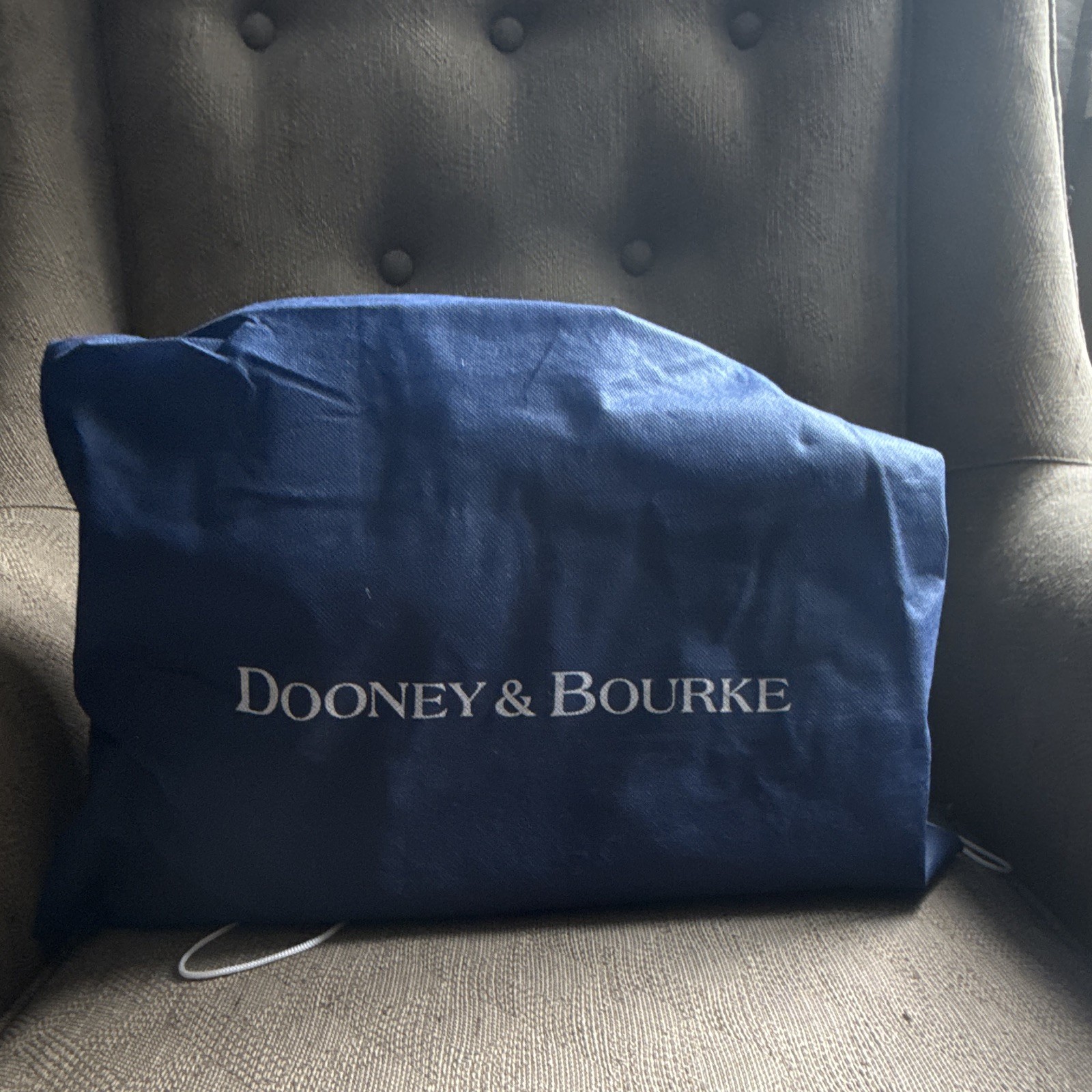 Dooney & Bourke Cameron Crossbody Pebbled Blue/Brown Zip, Dust Bag