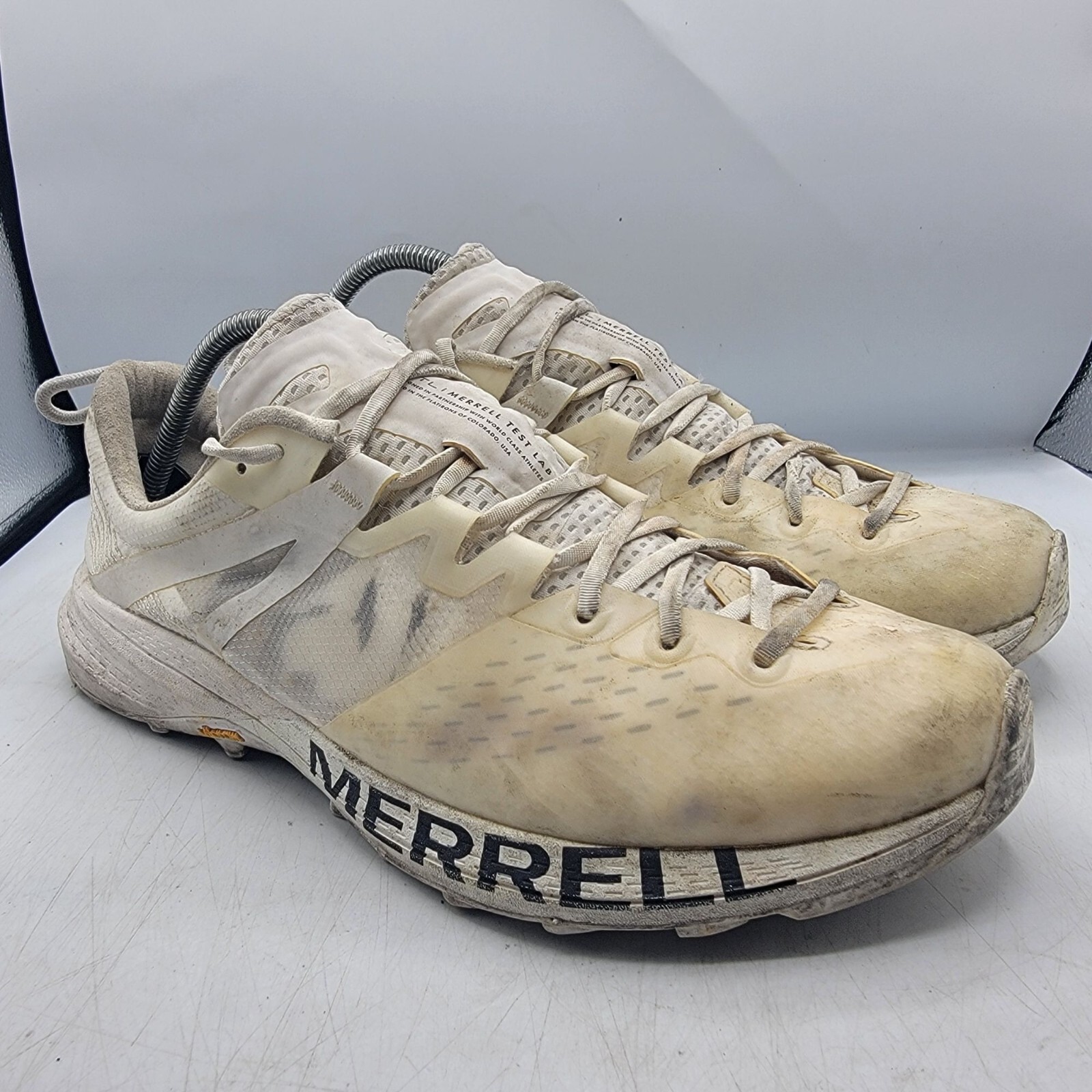 Merrell MTL MQM Mens 11 White Shoes Running Trail Hiking Sneakers Vibram J004223