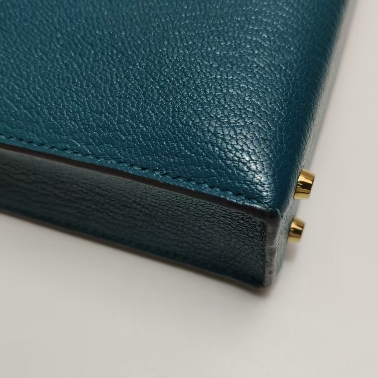 Hermes Verrou Mini 17 Chevre Mysore Vert Bosphore W0 Green GoldHardware GHW Auth