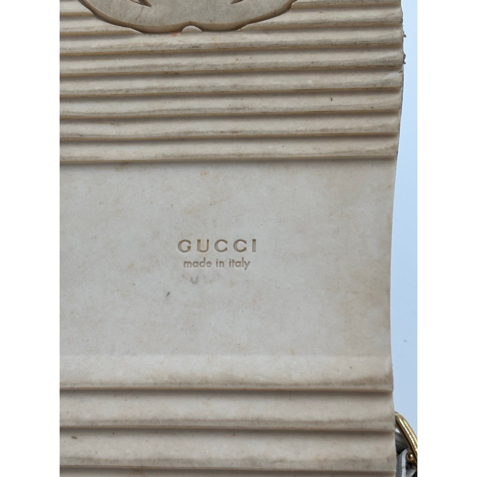 Gucci Angelina Slingback Platform Slide Sandals Monogram Canvas Size EU 38 US 8