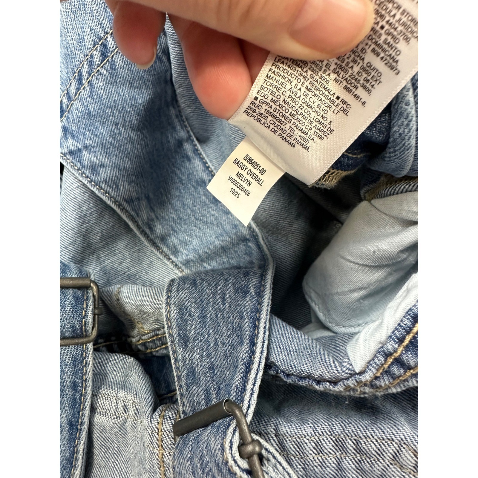 Old Navy Baggy Wide Leg Denim Overalls Medium Wash Blue 18 S/864051-00