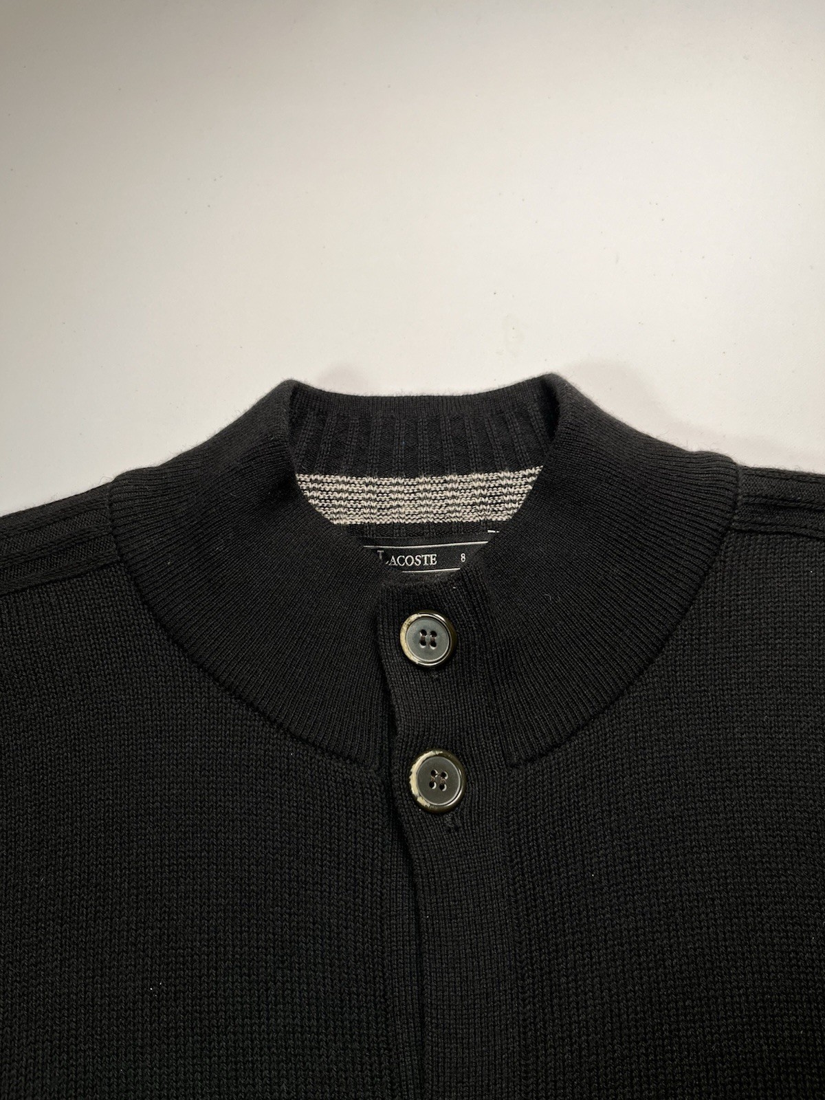 Lacoste Black Label Wool Cotton Cardigan Extra Soft Jumper Men’s XXXL [353]