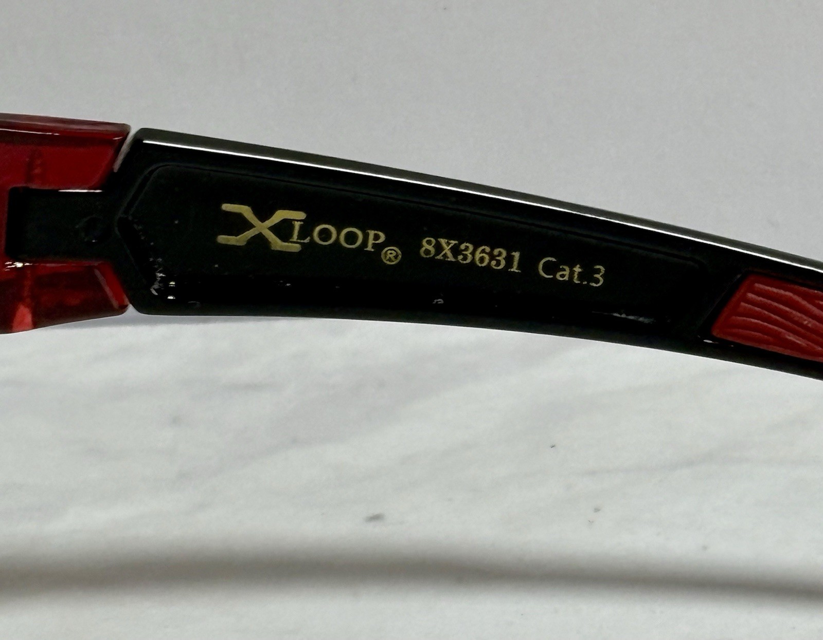 XLoop 8X3631 Black/Red Wrap Sunglasses Plastic Frames Mirror Lenses For Men READ