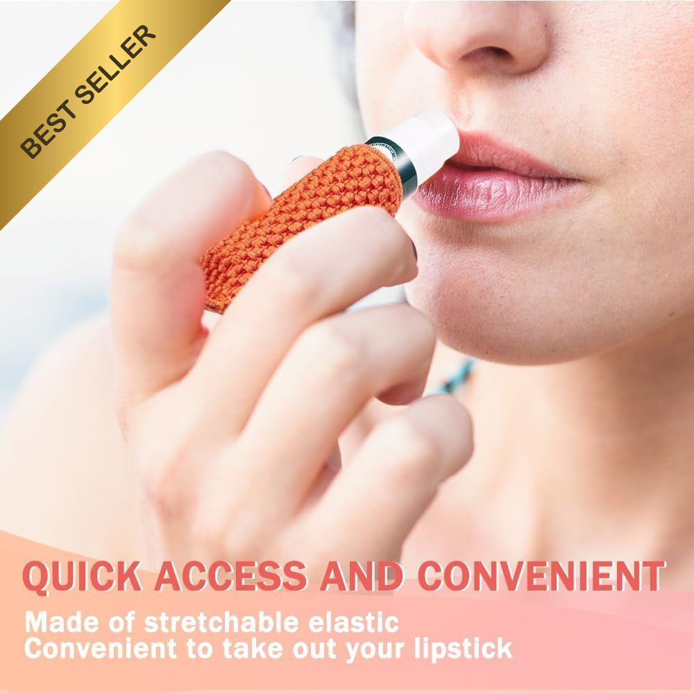 WK IEASON Lip Balm Holder Keychain 3PCS Elastic Gloss Sleeves Multicolor Bundle