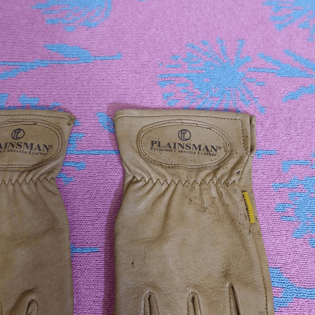 Plainsman mens xl vintage premium cabretta leather gloves Cognac camel brown