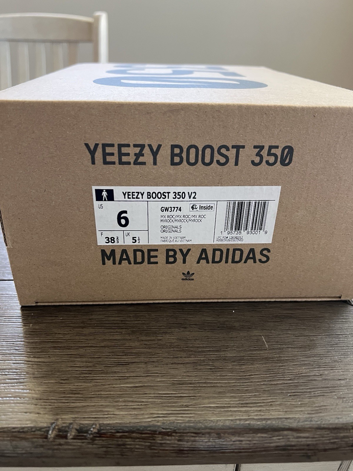 Size 6- Adidas Yeezy Boost 350 V2 MX Rock