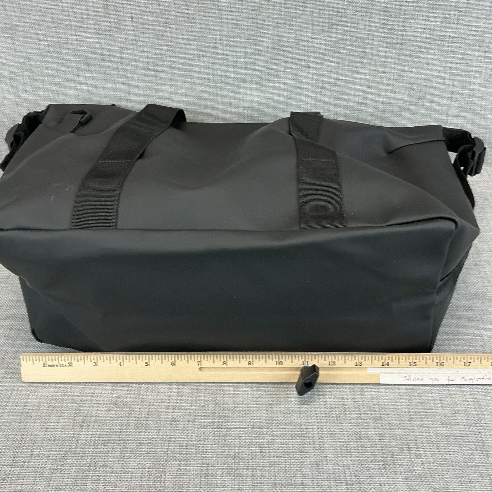 RAINS Hilo Weekend Duffle Bag Small Black Waterproof Travel Gym Carry on Luggage