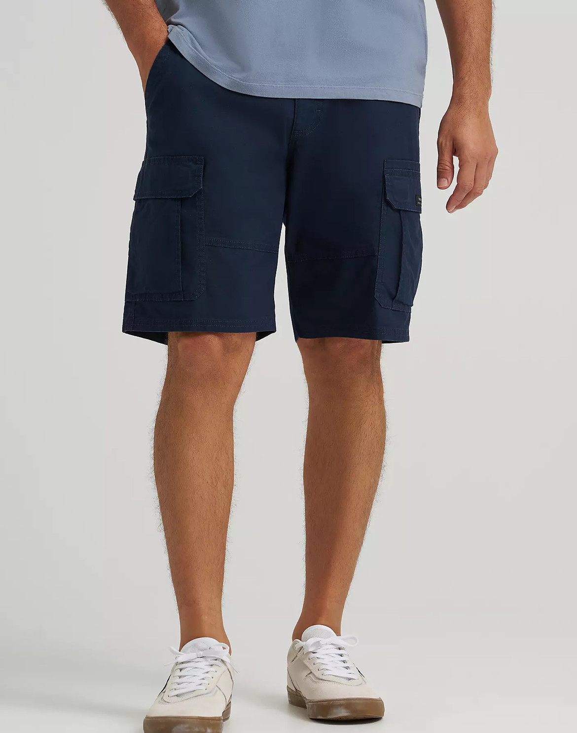 Mens Wrangler Cargo Shorts w Stretch Above Knee Relaxed Fit Blue Green Khaki Tan