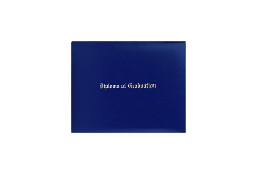 Royal Blue Imprinted Diploma Cover – High School Diploma Cover