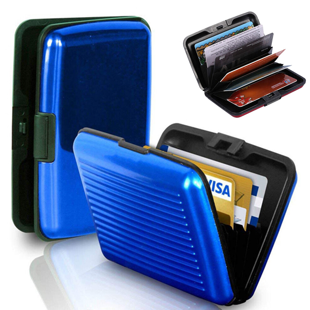 Men Women Waterproof Security Wallet Aluminum Metal Pocket Case Box Card Holder