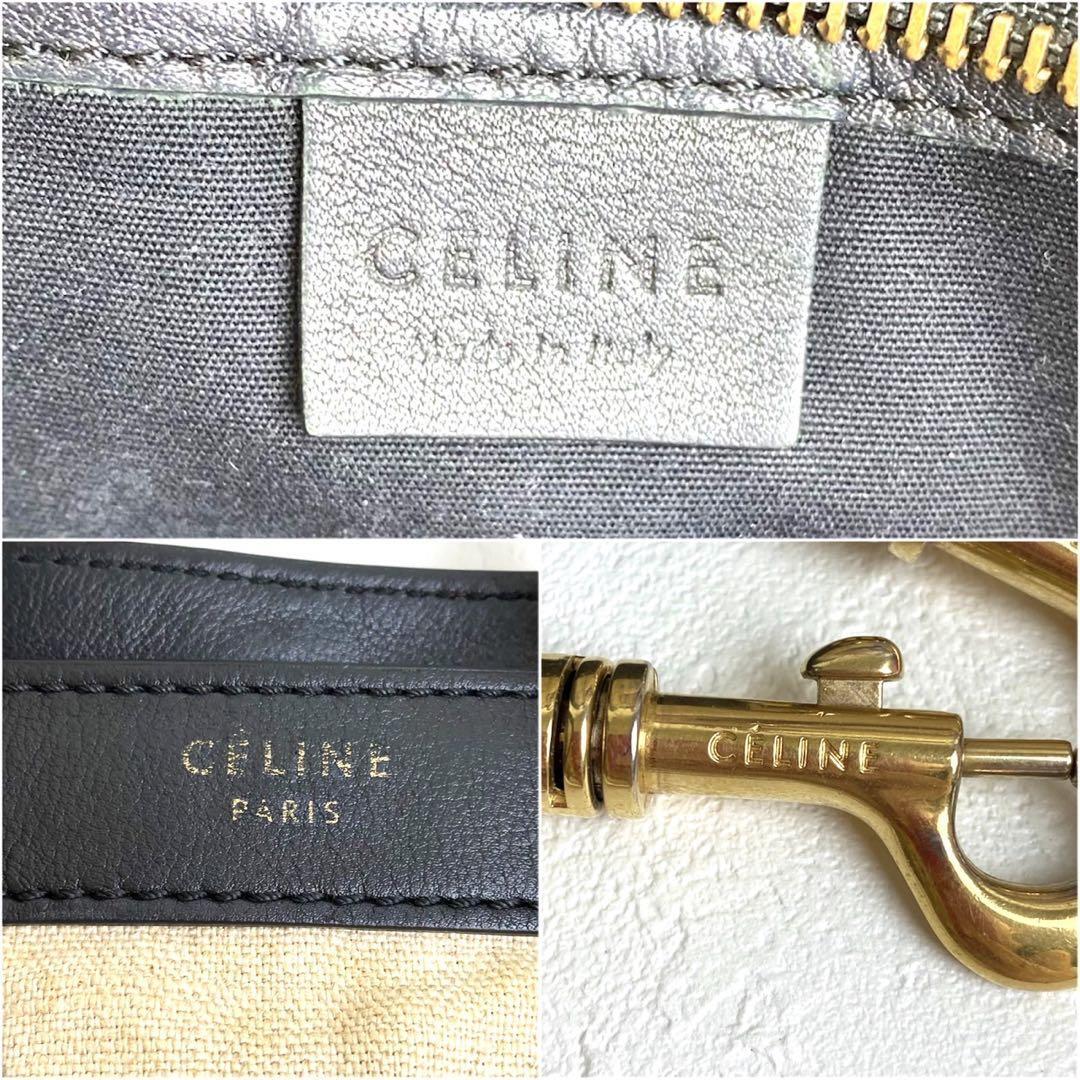 CELINE Mini Luggage Nano Hand Tote Bag Leather Black Brown Used From Japan rare