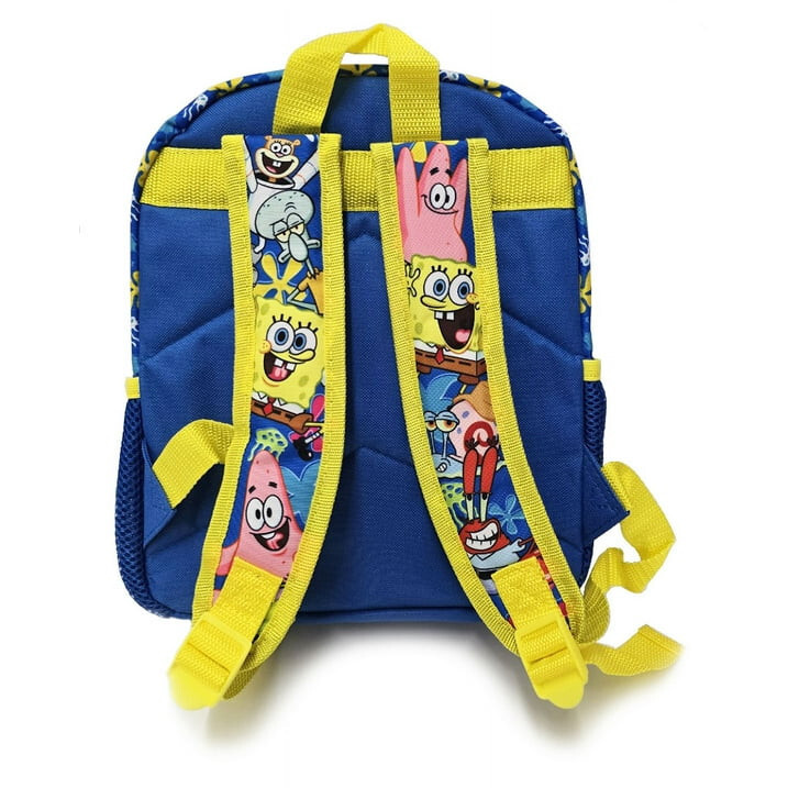 Small Backpack – Spongebob – w/Flowers 3D Pop-Up 12″ School Bag