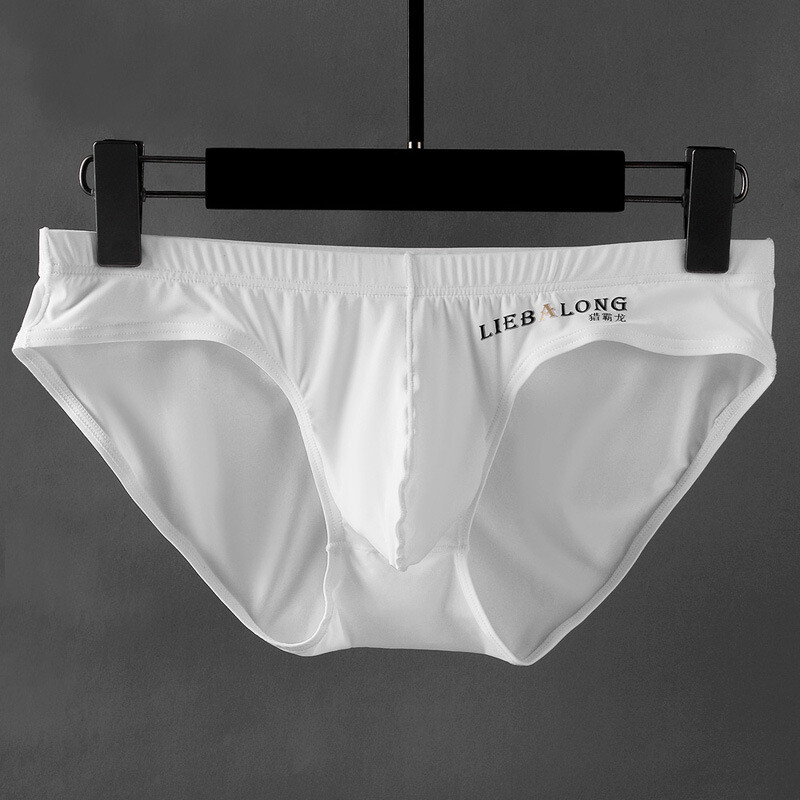 Mens Ice Silk Briefs Sexy Low Waist Bikini Panties Pouch Breathable Underwear US