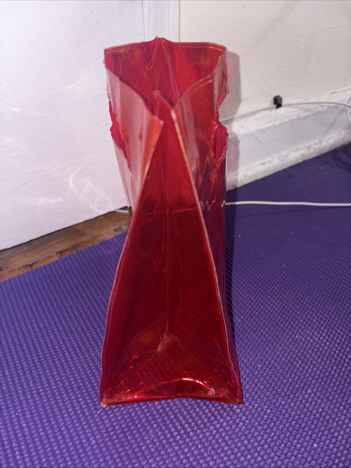 Clear Red Bath & Body Works Gift Bag 9 inches H x 7.5 Inches L x 4.5 Inches W