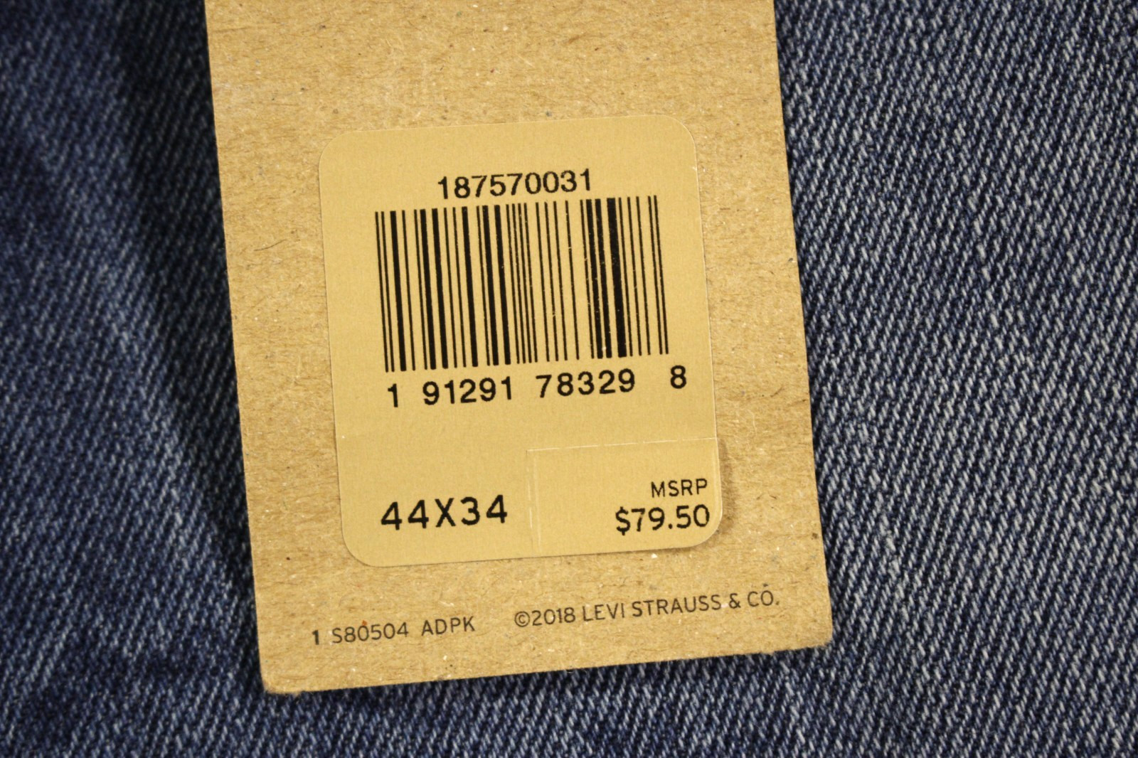 New Levi’s Jeans Men’s 44×34 Athletic Fit Taper 541 Stretch Distressed Med Wash