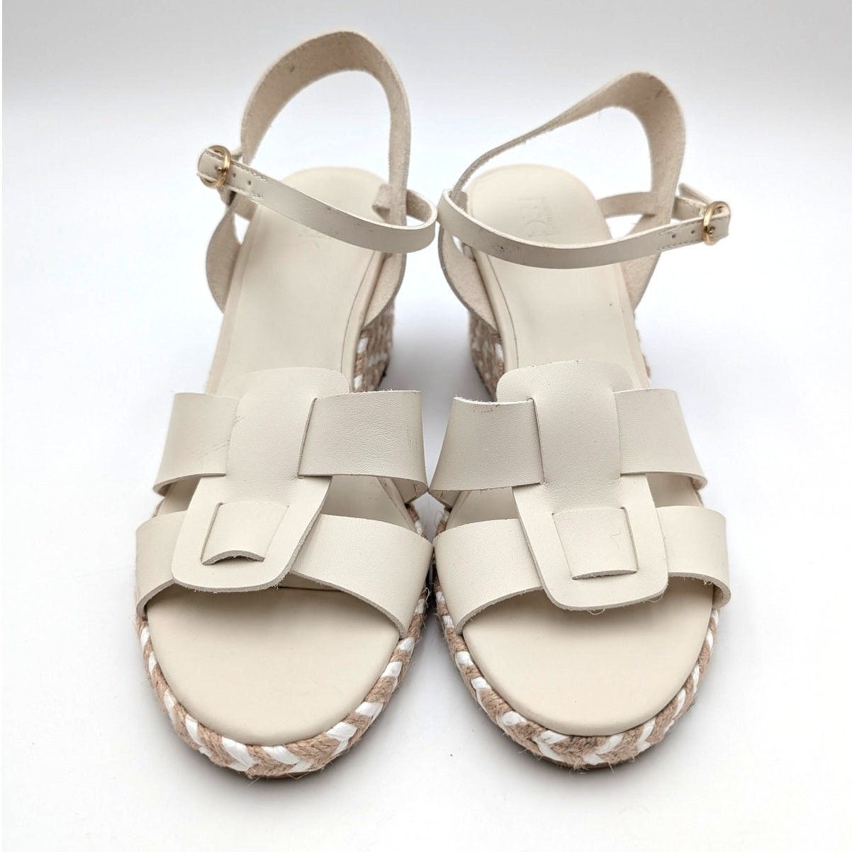 Nordstrom Rack Renata Espadrille Wedge Sandals Women’s Cream Size US8M EU38